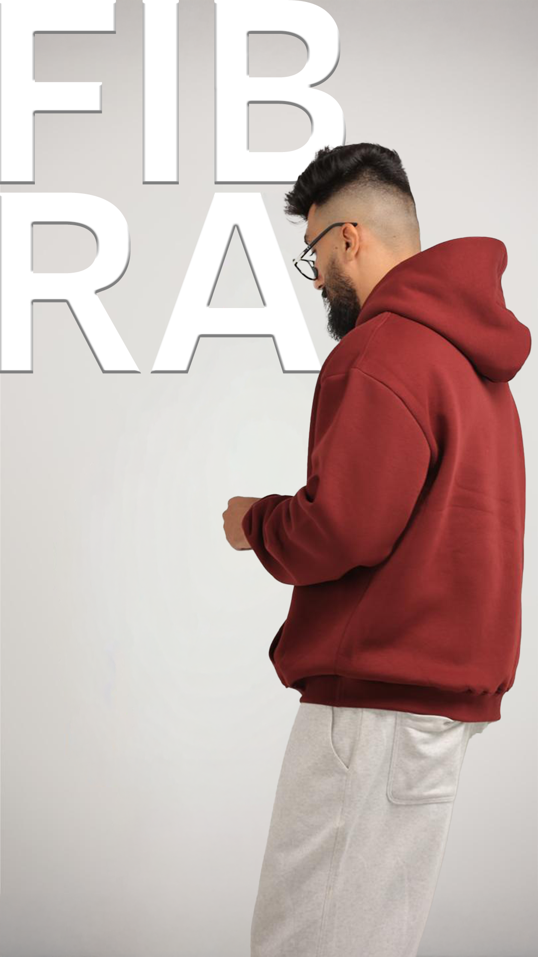 Burgundy Over Size Hoodie