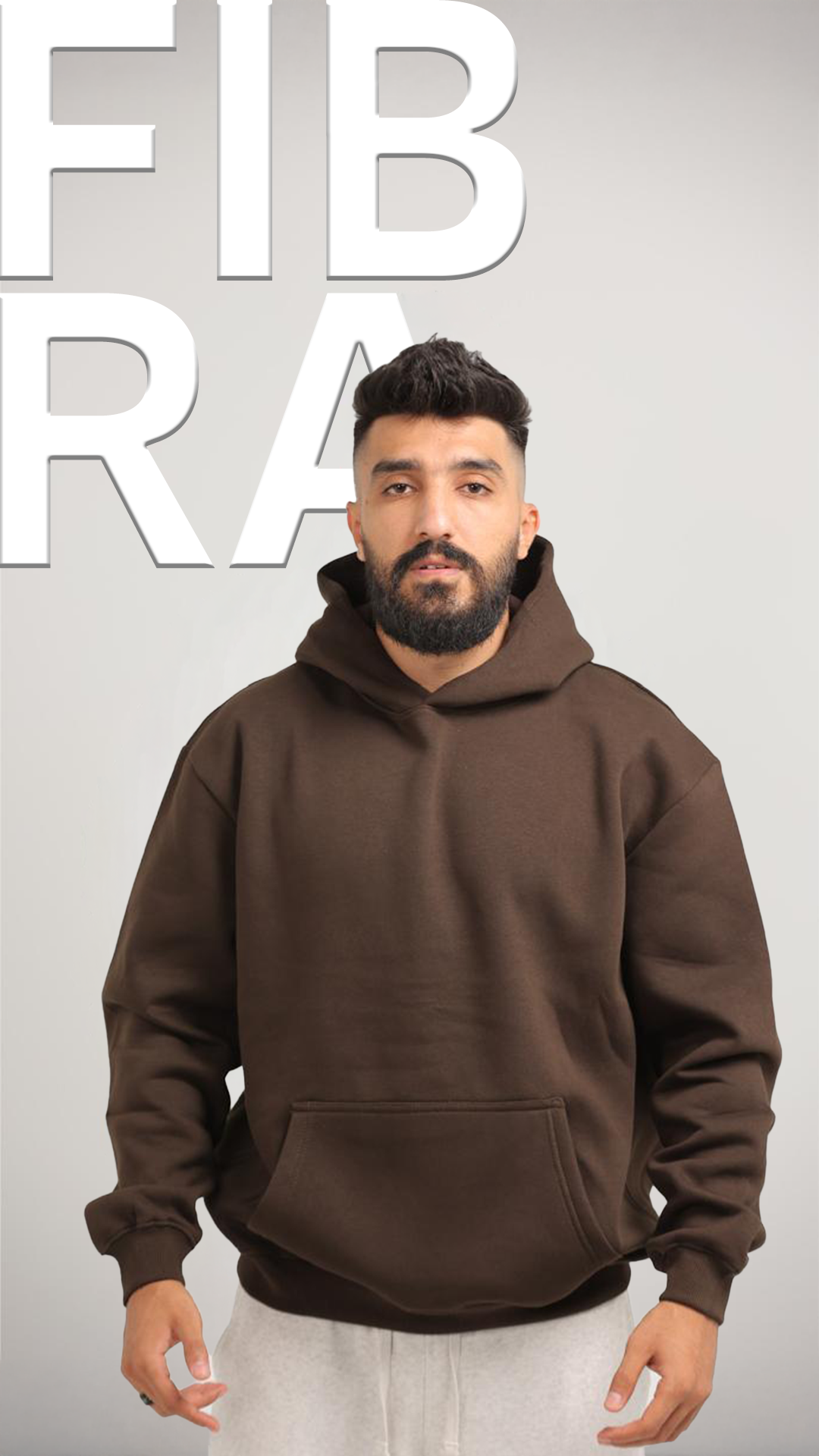 Brown Over Size Hoodie