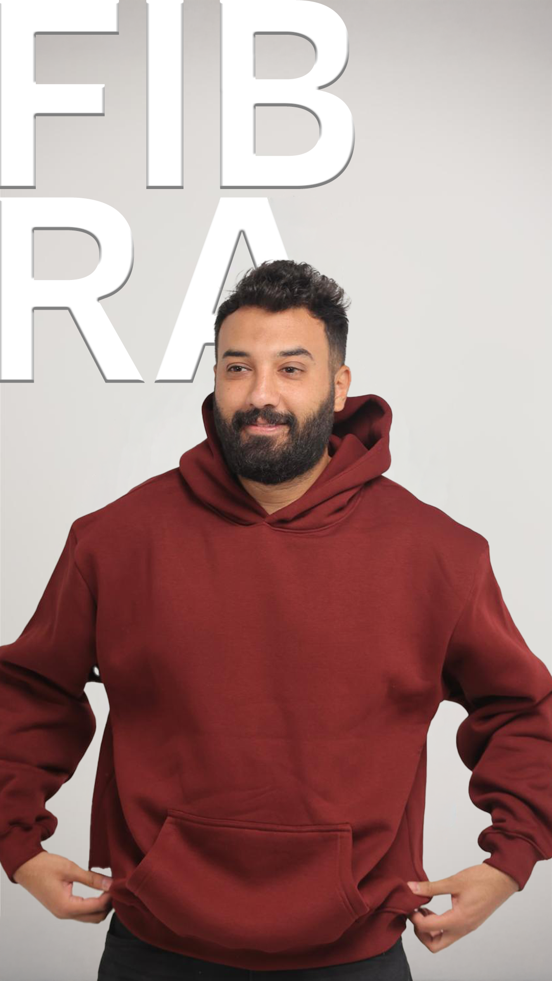 Burgundy Over Size Hoodie