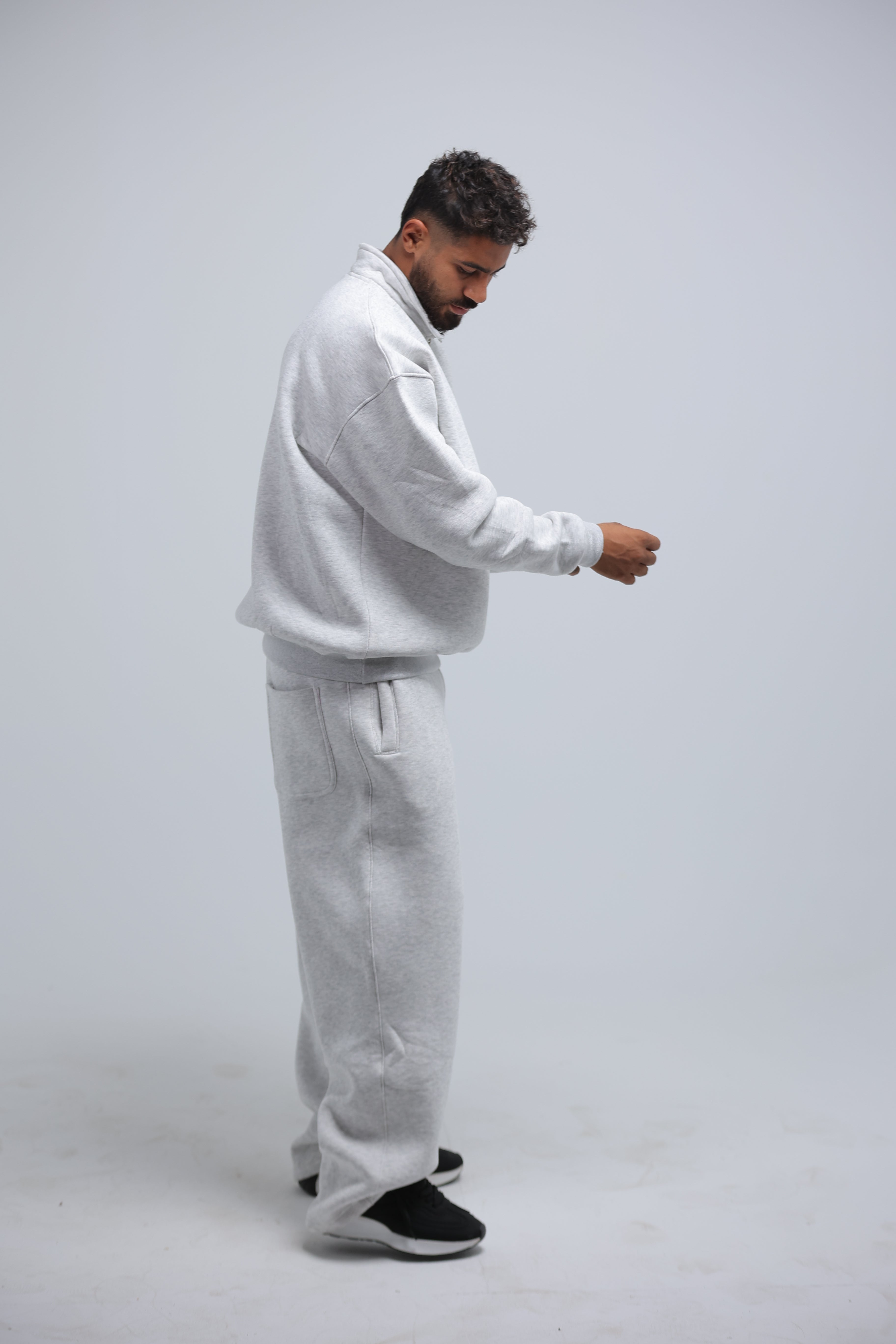 Charcoal (Chanié) Quarter Zip Winter Set