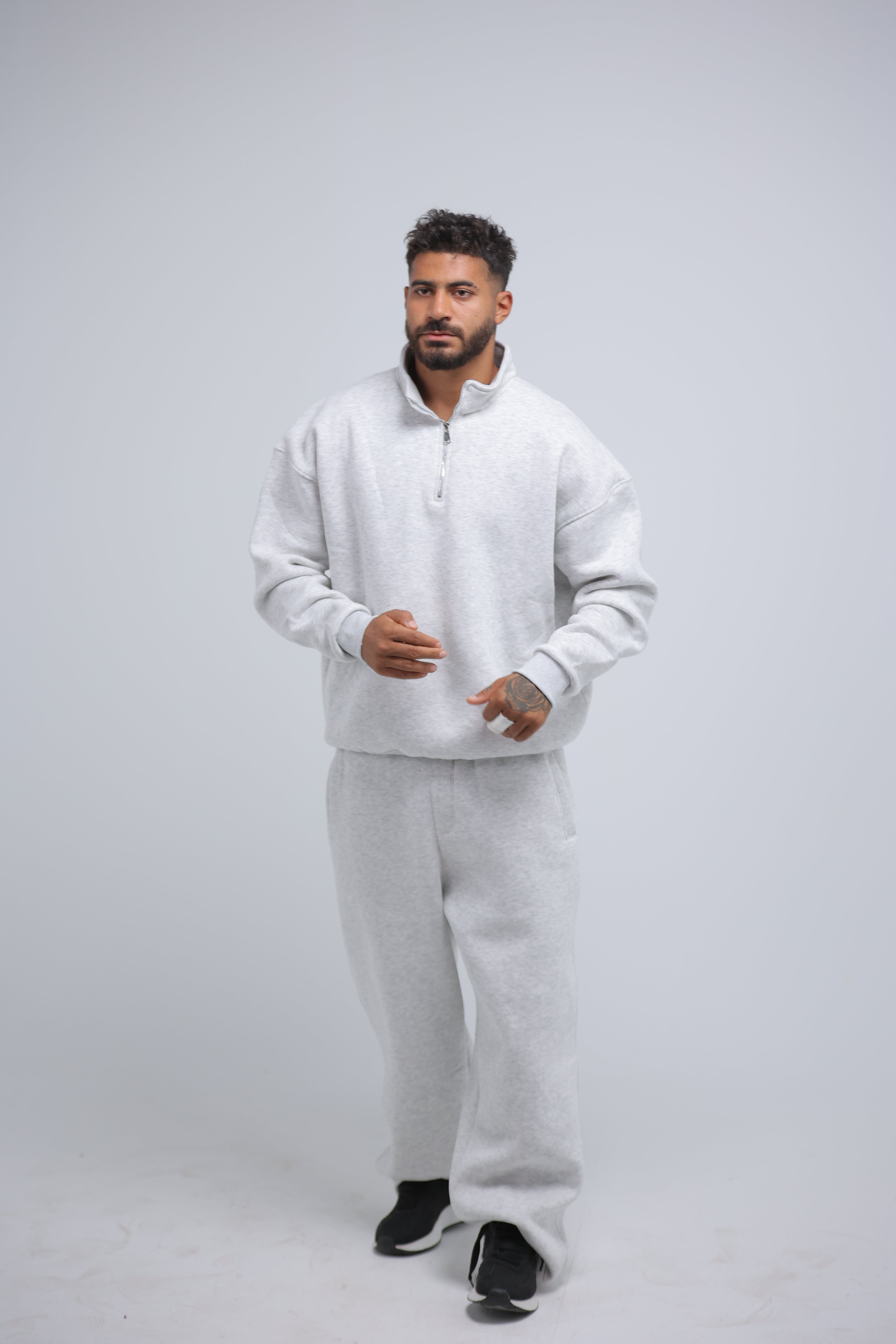 Charcoal (Chanié) Quarter Zip Winter Set