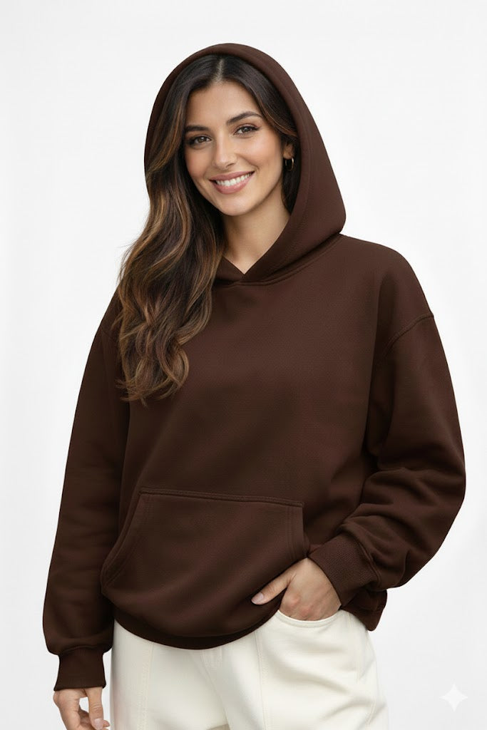 Brown Over Size Hoodie